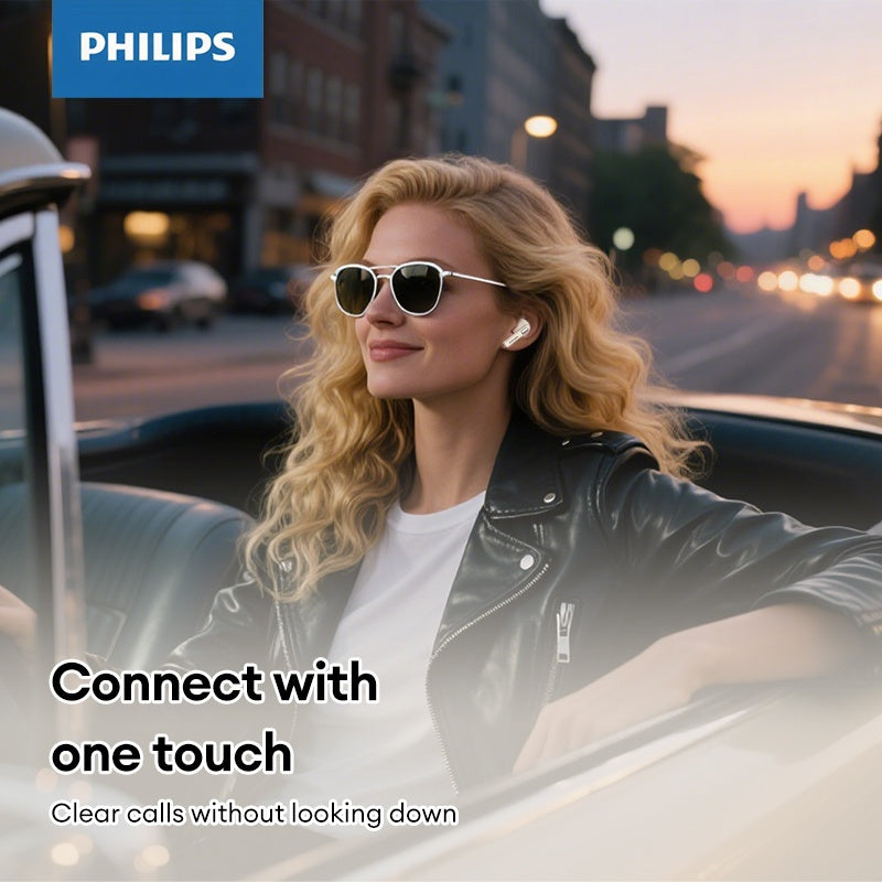 2025 Philips TAT1420 U - Shaped Patented Fit Long - Wear Wireless Earbuds Users Office Study Comfort